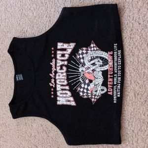 Black crop top. Size m